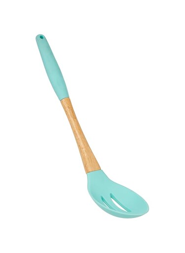 Feelings Silicone Slotted Spoon ,Green, 32.5cm ,Model: RJ3580
