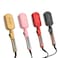 Enzo EN-4002 New 2025 Gold Hair Straightener Brush, Salon Styler Hair Dryer And Volumizer Ceramic Heating Ionic Hair Straightener Comb, Anti-Scalding - Intl Version - Gold