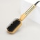 Enzo EN-4002 New 2025 Gold Hair Straightener Brush, Salon Styler Hair Dryer And Volumizer Ceramic Heating Ionic Hair Straightener Comb, Anti-Scalding - Intl Version - Gold