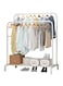 Dovakiss Clothes Rack,1.5m High Double Rod Garment Rack with Storage Shelf,Clothes Display Rack,Portable Clothing Racks for Clothes Shoes Handbags,Mul