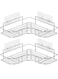 SKEIDO 2pcs Bathroom Corner Shower Rack Stainless Steel Triangular Shampoo Soap Storage Shelves pjop