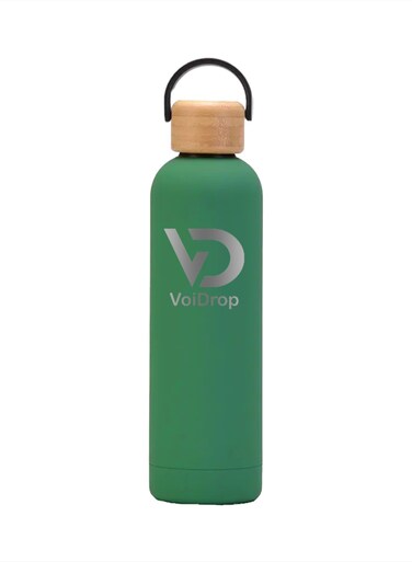 Insulated Water Bottle 750ml Leak Proof Thermos Water Bottle With Bamboo Lid And Silicon Ring Reusable Insulated Stainless Steel Water Bottle Mate Green