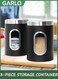 Tea Coffee and Sugar Canisters Set,Kitchen Organizers and Food Storage,Transparent Window Containers for Kitchen Food,Storage Container for Sugar,Coffee Beans,Tea,Candy,Cereal,Spices