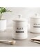 Home Luisa Salt Canister With Spoon 700Ml - White