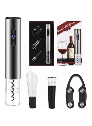 SKEIDO Electric Wine Opener Set 4pcs Cordless Automatic Modern Bottle Opener with Gift Box for Wine Lover