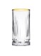 4-Piece Elysia Golden Touch Long Drink Glass Set 365 ml Clear/Gold