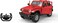 Color Land Toys Jeep Wrangler Remote ControlLED Car 1:12 Scale, Red