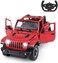 Color Land Toys Jeep Wrangler Remote ControlLED Car 1:12 Scale, Red