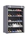 5-Layered Shoe Rack Grey/Black 60x90x30cm