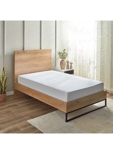 Box Twin Fitted Sheet for Kids - White Cotton