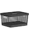 OU Grid Basket with Lid, 8 Liter Capacity, Black