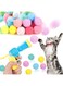 58Pcs Cat Ball Toy Launcher Gun, Cat Balls Fetch Toy, 57Pcs Plush Fuzzy Balls Launcher Cat Toy for Cats with 1 Gun, Funny Interactive Cat Toys for Bored Indoor Adult Cats, Cute Kitten Kitty Toys
