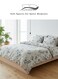 Home Queen size 6-piece (1 Duvet cover - 200*230cm. 1 Flat sheet - 230*250cm. 4 Pillow covers - 50*75cm.) with blue floral pattern
