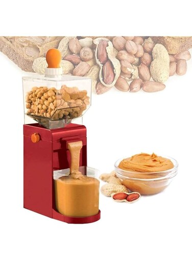 LZFuiop Electric Peanut Butter Maker Machine,Grain Grinders Mill Machine Easy To Operate, for Coffee Corn Peanut Cashews Hazelnuts Mini DIY Making Peanut Grinder