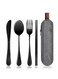 Four-Piece Cutlery Set: Knife, Fork, Spoon and Chopsticks Travel and Camping Tableware