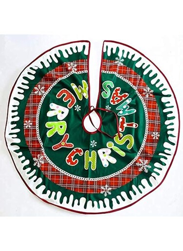 Cartoon Christmas Tree Skirt Carpet - 90cm