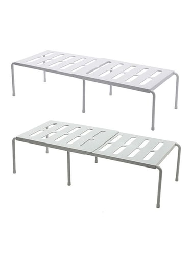 Adjustable Shelf Storage Rack Grey 36x1x24cm
