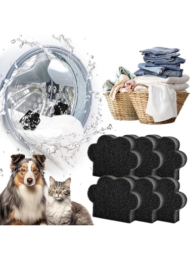 Excefore Pet Hair Remover for Laundry, 6 Count - Reusable Dog &amp; Cat Hair Remover Tool - Removes Pet Fur, Hair, Lint, Dander from Clothes &amp; Laundry