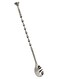 11.5" Steel Cocktail Spoon, Spiral Muddler - Elegant Swirl Stem Design, Sturdy and Eye-Catching - Must-Have Bar and Coffee Accessory for Drink Enthusiasts