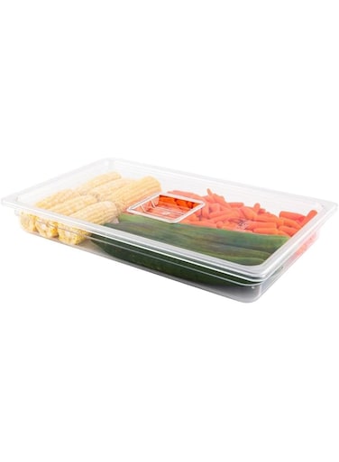 Cold Food Pan Lid - Plastic Cold Food Storage Container Lid - Full Size - Clear - 1Ct Box - Met Lux - Restaurantware, Rwt0069