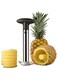 Mirfa Pineapple Corer and Slicer Tool, Premium Stainless Steel Pineapple Core Remover Tool with Detachable Handle, A Cutter for Home &amp; Kitchen, Works as Pineapple Corer/Slicer/Peeler/Cutter (Black)
