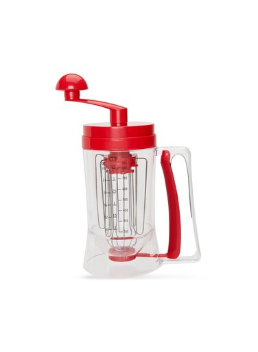 Gourmet Manual Pancake Machine Red/Clear