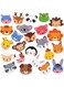 Sinceroduct 24 Pcs 5D DIY Kids Animal Diamond Painting Stickers Beginner Kits, Digital Paint