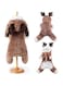 BULZEU Cute Dog Christmas Clothes Hoodie Winter Warm Reindeer Deer Elk Pet Costume Coral Fleece Coat for Cats &amp; Dogs Puppy Xmas Fancy Dress for Teddy, Yorkshire Terrier, Chihuahua