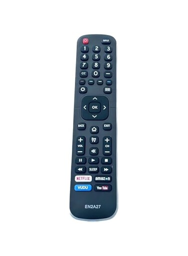 EN2A27 Remote Control Replacement for 50H5C, 50H6C, 50H7C, 50H7GB1, 50H8C, 55H5C, 55H6B Smart TVs &ndash; Universal Remote for Easy TV Control, No Pairing Required, Durable &amp; High-Quality Design