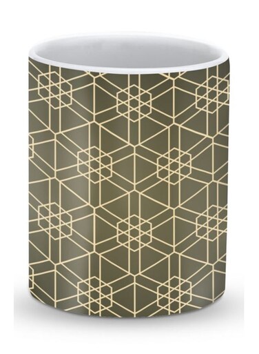 Premium Hexarab Designer Mug Green/Yellow
