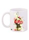 Roses Printed Coffee Mug White/Pink/Green 11ounce