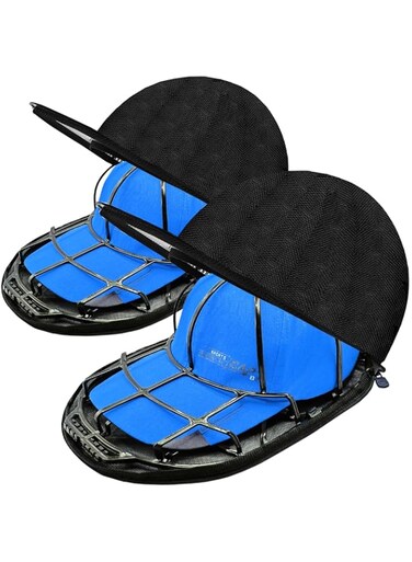 MCHKJ Hat Washer for Washing Machine, Cap Washer with Mesh Bags, Hat Washer for Baseball Caps, Hat Cleaner/Cleaning Protector (Black - 2 Pack)