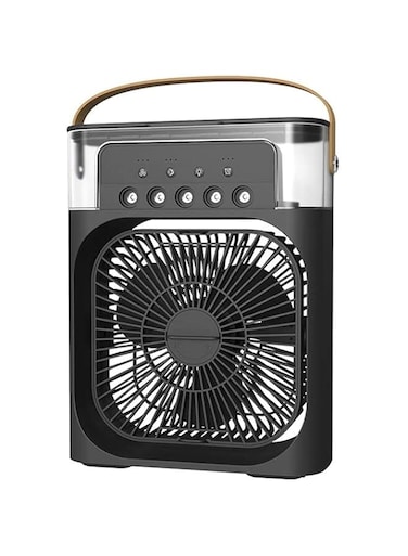 showkah&reg; Air Cooler Fan Humidifier 3 in 1 Mini Evaporative Air Cooler with 7 Colors LED Light, 1/2/3 H Timer, 3 Wind Speeds and 3 Spray Modes for Office, Home, Dorm&amp; Travel Handheld Fan