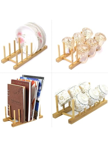 Blueberry Bamboo Dish Drying Rack Beige 20X10X20Centimeter