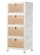 Plastic Storage Bins with Lids, Stackable Storage Containers with Wheels, Folding Storage Boxes, Collapsible Storage Bins, Multi-Purpose Folding Storage Containers for Home and Office