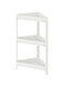 KNP Corner shelf unit, white, 33x33x71 cm -It fits in the smallest of bathrooms, but there&rsquo;s plenty of space on the shelves for all your toiletries from shampoo bottles to soap and small items.