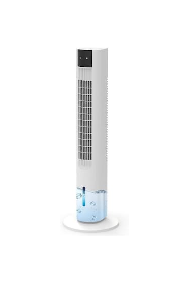 Tower Fan with Water Tank, 29-inch Oscillating Cooling Fan, White