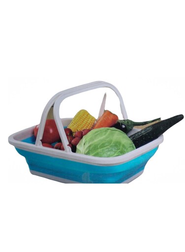 Shopping Basket With Handle - Portable Outdoor Picnic Basket/Crate