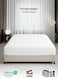 Fitted Bedsheet 120x200+25cm Breathable Plush White Fabric with Deep Pockets Machine Washable for Optimal Protection