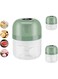 Electric Mini Food Chopper, 100ML+250ML Cups, Two Cups In One Package, Cordless Rechargeable Mini Onion Veg Cutter, Garlic Press Crusher, Portable Small Vegetable Processor for Nuts, Meat, Chili