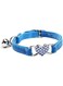 Adjustable Cat Small Dog Collar Rhinestone Soft Velvet Pet Collar Necklace with Removable Bell for Cats Small Dogs Neck Size 8-10 Inch Blue