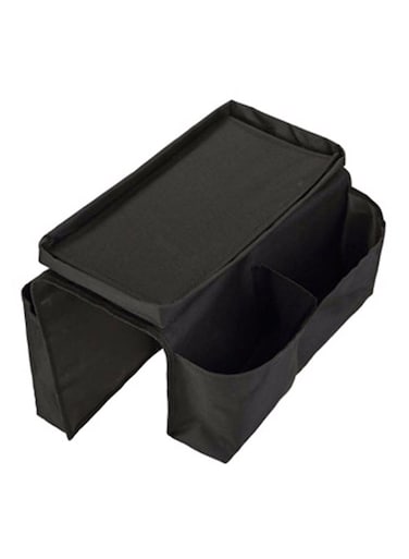Sofa Armrest Organizer With 6 Pockets Black