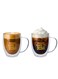 Set of 2 -350 ML Borosilicate Double Wall "Habibi Come to Dubai" Printed Glass Cup with Handle and Straw