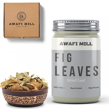 AWAFI MILL Dried Fig Leaves - Premium Quality - Natural Flavor Enhancer - Culinary Delight - Perfect for Cooking and Infusions (Bottle of 50 gram / 1.7 Oz)