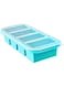 CURRY FREEZY Silicone Freezer Tray With Lid, Easy Meal Prep Container and Kitchen Storage Solution, Silicone Freezer Container Food Molds to freeze &amp; Store Soup, curry, Sauce, Broth, Leftovers,4CV-BL