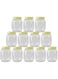 Alsaqer 12-Pieces Plastic Spice Storage Pet Jar-Sunpet 300 ml Round Clear Jars with lid-Plastic Transperent Bottles