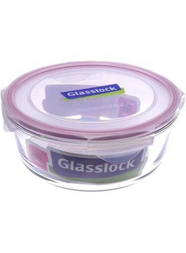 Glasslock Round Glass Food Container, Clear, Vat.Rp537
