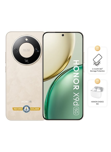 Honor X9d Dual SIM, 12GB RAM, 256GB, 5G, Sunrise Gold - Middle East Version (With Free Choice E6i Earbuds And 6 Month Damage Insurance)