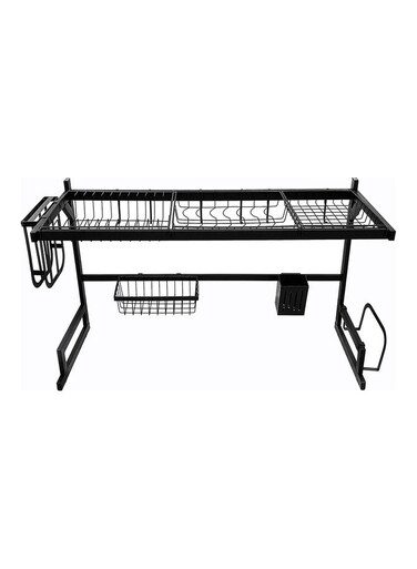 Dish Drying Rack Black/Grey/Silver 86x52x34cm