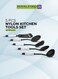 5Pieces Nylon Kitchen Tools Set Dishwasher Safe Premium Quality Food Grade Nylon Sturdy Handles With Ss Grip Heat Resistant Upto 210&aelig;Ž&sup3;C 40O&aelig;Ž&sup3;F Black With Silver Handle